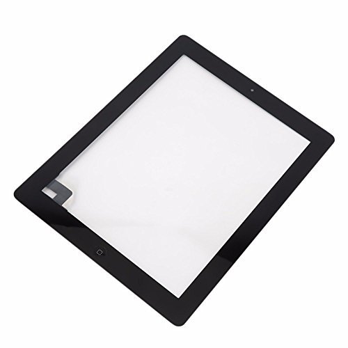 Black Touch Screen Digitizer Assembled with Home Butoon Strong Adhesive for iPad 2 2nd Generation A1395 A1396