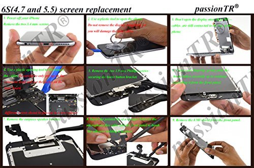 Black iphone 6s 4.7 inch Retina LCD Touch Screen Digitizer Glass Replacement Full Assembly with repair kit