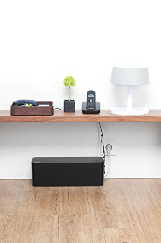 Bluelounge CableBox - Black - Cable Management 15.6 X 5.7 inches