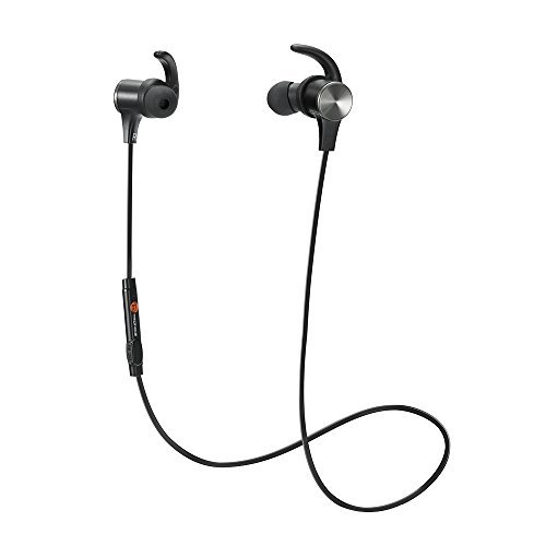 Bluetooth Headphones, TaoTronics Wireless 4.1 Magnetic Earbuds aptX Stereo Earphones, IPX5 Splash Proof Secure Fit for Sports with Built in Mic TT-BH07