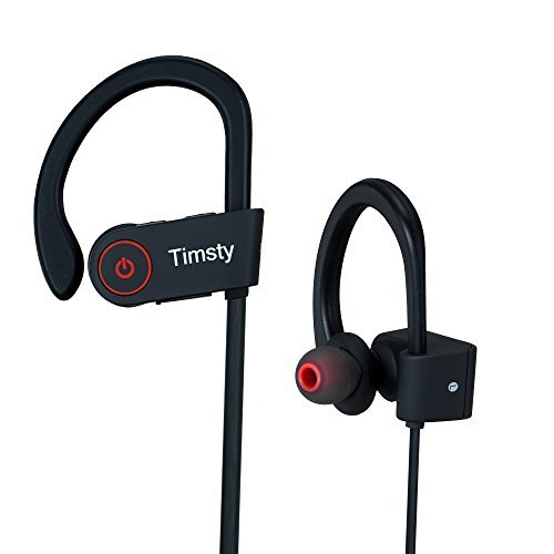 Bluetooth Headphones with Mic- Wireless Earbuds For Running and Workout- In-Ear, Noise Cancelling - Clarity and Bass - Comfortable, Secure Fit - Compatible with Smartphones & Tablets- Timsty T7
