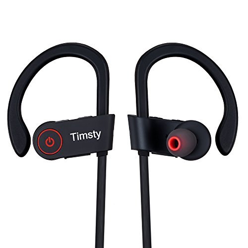 Bluetooth Headphones with Mic- Wireless Earbuds For Running and Workout- In-Ear, Noise Cancelling - Clarity and Bass - Comfortable, Secure Fit - Compatible with Smartphones & Tablets- Timsty T7