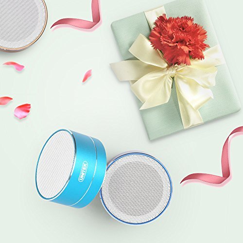 Bluetooth Speaker, Unitek 3W Portable Bluetooth Speakers, Wireless with FM Function, Micro SD TF Card Support-Teal