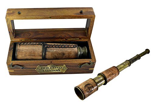 Brass Nautical Telescope Brass Hand Held Pocket spyglass in Gift Box