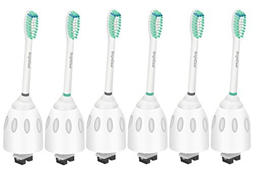 Brightdeal Replacement Brush Heads for Philips Sonicare Toothbrush E Series HX7022/66, Essence, Xtreme, Elite and Advance (6-pack) 