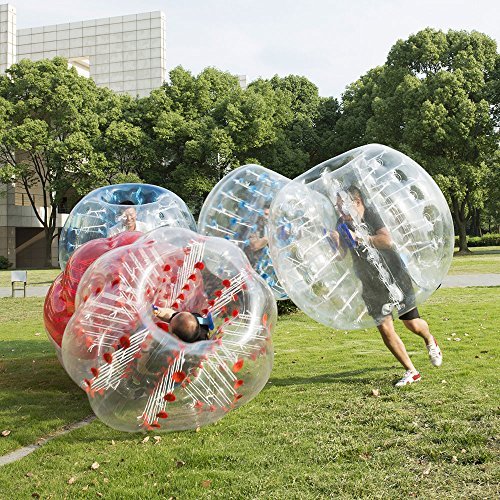 BubbleU24(TM) Inflatable Bumper Ball 4ft/5ft Diameter, Bubble Soccer Ball Blow Up Toy in 2 Min, Human Hamster Zorb Ball for Kids Adults Parties Rentals