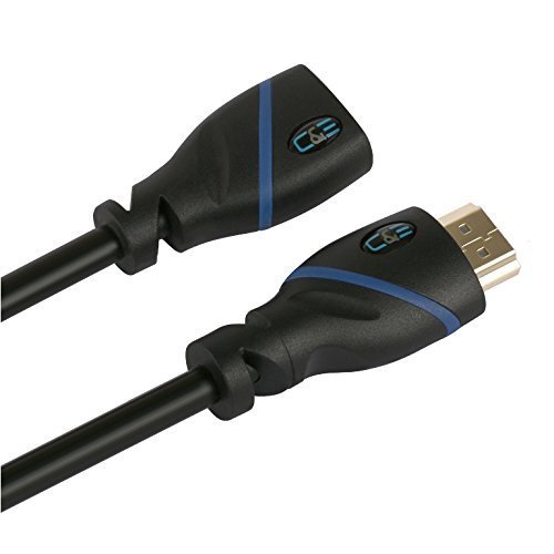 C&E High Speed HDMI Extension Cable Male to Female, 6 Feet Supports Ethernet, 3D and Audio Return, CNE570860