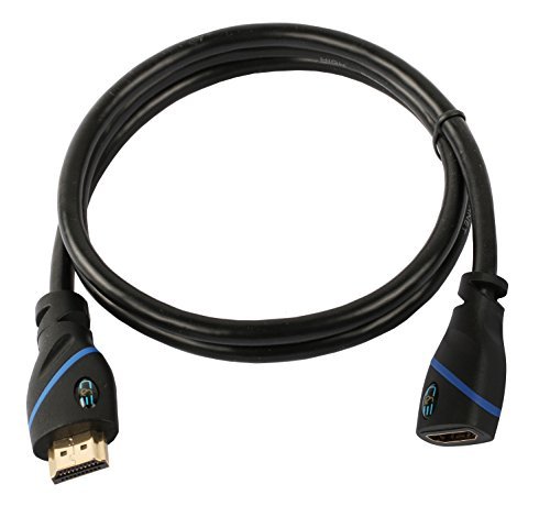 C&E High Speed HDMI Extension Cable Male to Female, 6 Feet Supports Ethernet, 3D and Audio Return, CNE570860