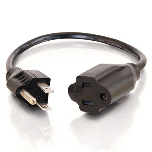 C2G 6ft 18 AWG Outlet Saver Power Extension Cord (NEMA 5-15P to NEMA 5-15R)