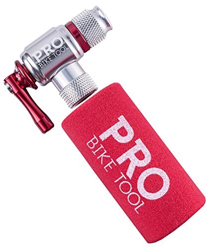 CO2 Inflator By Pro Bike Tool, Quick & Easy, Presta and Schrader Valve Compatible, Bicycle Tire Pump For Road and Mountain Bikes, Insulated Sleeve, No CO2 Cartridges Included