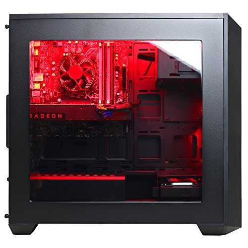 CYBERPOWERPC Gamer Xtreme VR GXiVR8020A2 Desktop Gaming PC (Intel i5-7400 3.0GHz, AMD RX 480 4GB, 8GB DDR4 RAM, 1TB 7200RPM SATA III HDD, 802.11AC WIFI USB Adapter, Win 10 Home), Black