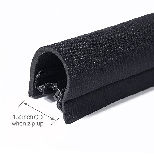 Cable Management Sleeve, JOTO Cord Management System for TV / Computer / Home Entertainment, 19 - 20 inch Flexible Cable Sleeve Wrap Cover Organizer, 4 Piece - Black