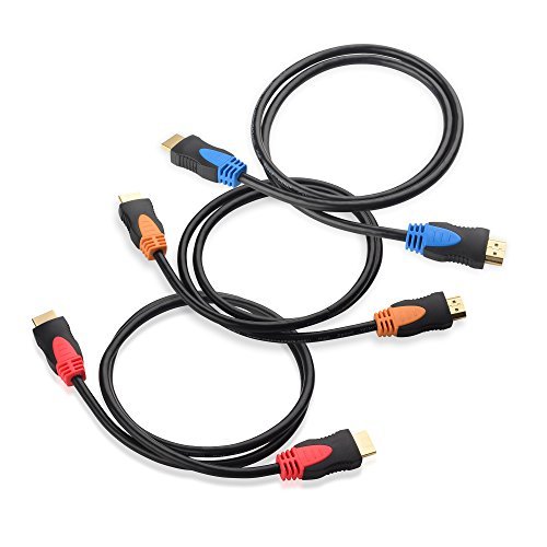 Cable Matters 3-Pack, Gold Plated High Speed HDMI Cable 3 Feet - Supports 3D & 4K Resolution