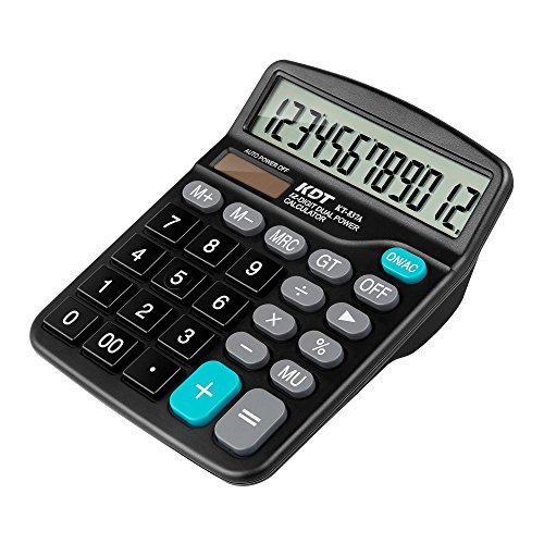 Calculator,KDT Handheld Standard Function Desktop Calculator,12 Digit Dual Power