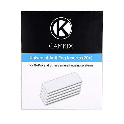 CamKix Anti-Fog Inserts for Gopro Hero 4 Black, Silver, 3 plus, 3, 2, 1 and Other Camera and Housing Systems - 20 Pack Reusable Moisture Removing Inserts