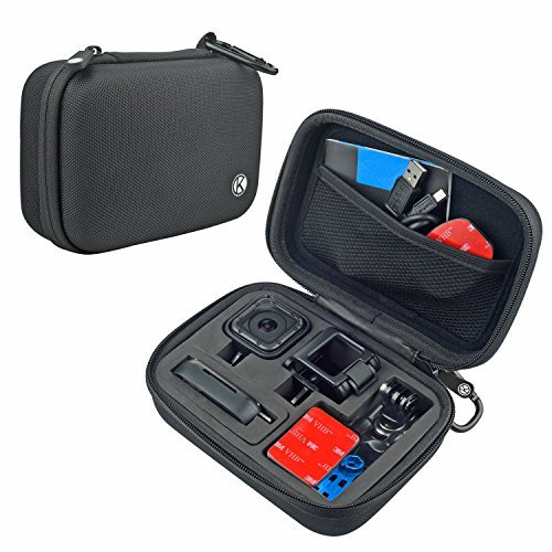 CamKix Camera and Accessory Case for GoPro HERO 5 / 4 Session Camera - Ideal for Travel or Storage - Complete Protection - Perfect Fit - Carabiner and Microfiber Cleaning Cloth (ONLY FOR HERO SESSION)