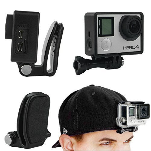 CamKix Head and Backpack Mount Bundle for GoPro Hero 5, Black, Session, Hero 4, Session, Black, Silver, Hero+ LCD, 3+, 3, 2, 1 - incl. Head Strap Mount / Hat Quick Clip Mount / Backpack Clip Mount