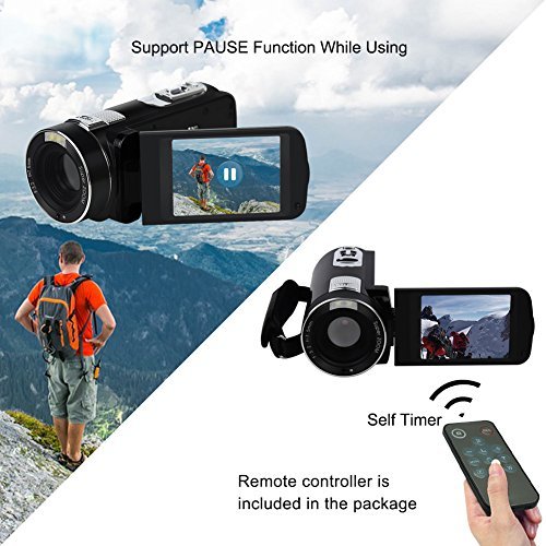 Camcorder Video Camera Full HD 1080P 24.0MP Digital Camera 18x Digital Zoom 2.7" LCD with Wide Angle Close-up Lens