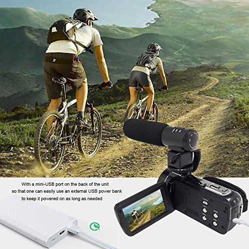 Camcorders, AnGeer HDV-301M 1080P 16X Digital Zoom 3 Inch Touch Screen Portable LCD Video Camcorder With Microphone