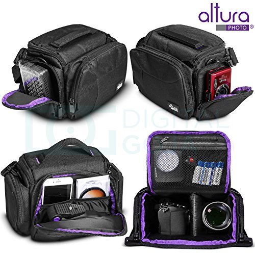 Camera Bag Case by Altura Photo for DSLR, Coolpix, Powershot, Mirrorless, Compact Cameras and Lenses (Padded Shoulder Travel Bag)