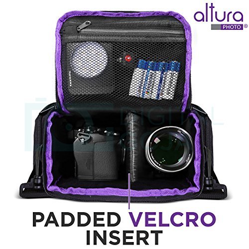 Camera Bag Case by Altura Photo for DSLR, Coolpix, Powershot, Mirrorless, Compact Cameras and Lenses (Padded Shoulder Travel Bag)