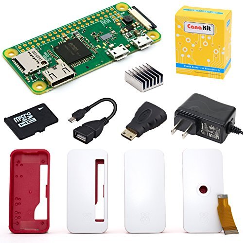 CanaKit Raspberry Pi Zero W (Wireless) Starter Kit with Official Case - 8 GB Edition