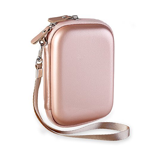 Canboc Shockproof Carrying Case Storage Travel Bag for HP Sprocket Portable Photo Printer / Polaroid ZIP Mobile Printer Protective Pouch Box,Rose Gold