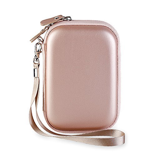 Canboc Shockproof Carrying Case Storage Travel Bag for HP Sprocket Portable Photo Printer / Polaroid ZIP Mobile Printer Protective Pouch Box,Rose Gold