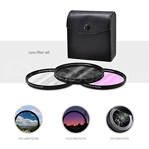 Canon EF 75-300mm f/4-5.6 III Lens + Tele & Wide Lens + 3 Pc filter Set + Close Up set + Lens Pouch + Cleaning Kit