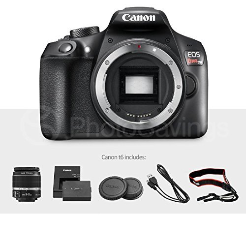 Canon EOS Rebel T6 DSLR Camera with EF-S 18-55mm f/3.5-5.6 IS II Lens, Along with 32 & 16GB SDHC, and Deluxe Accessory Bundle with Xpix cleaning Accessories