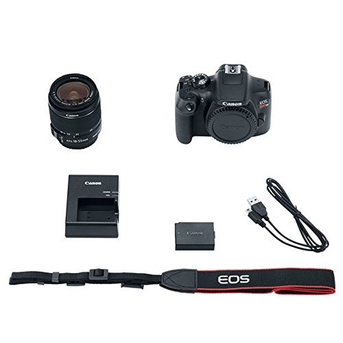 Canon EOS Rebel T6 Digital SLR Camera with 18-55mm EF-S f/3.5-5.6 IS II Lens + 58mm Wide Angle Lens + 2x Telephoto Lens + Flash + 48GB SD Memory Card + UV Filter Kit + Tripod + Full Accessory Bundle