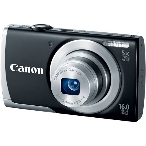 Canon PowerShot A2500 16MP Digital Camera with 5x Optical Image Stabilized Zoom with 2.7-Inch LCD (Black)