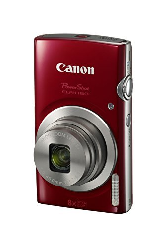 Canon PowerShot ELPH 180 Digital Camera w/ Image Stabilization and Smart AUTO Mode (Red)