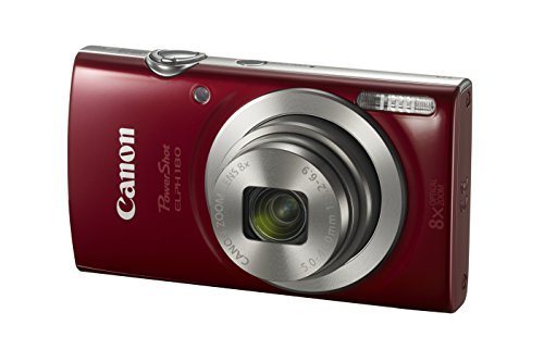 Canon PowerShot ELPH 180 Digital Camera w/ Image Stabilization and Smart AUTO Mode (Red)