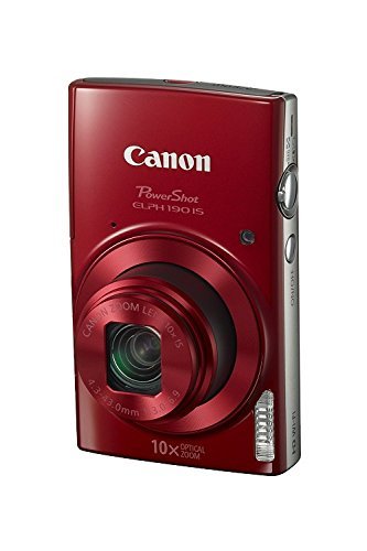 Canon PowerShot ELPH 190 Digital Camera w/ 10x Optical Zoom and Image Stabilization - Wi-Fi & NFC Enabled (Red)