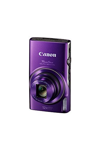 Canon PowerShot ELPH 360 HS with 12x Optical Zoom and Built-In Wi-Fi(Purple)