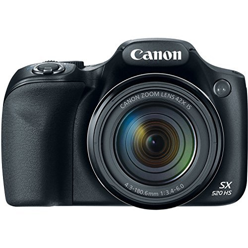 Canon PowerShot SX520 16Digital Camera with 42x Optical Image Stabilized Zoom with 3-Inch LCD (Black)