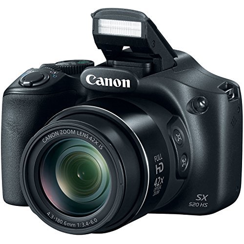 Canon PowerShot SX520 16Digital Camera with 42x Optical Image Stabilized Zoom with 3-Inch LCD (Black)