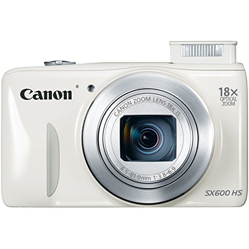 Canon PowerShot SX600 HS 16MP Digital Camera (White)