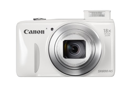 Canon PowerShot SX600 HS 16MP Digital Camera (White)