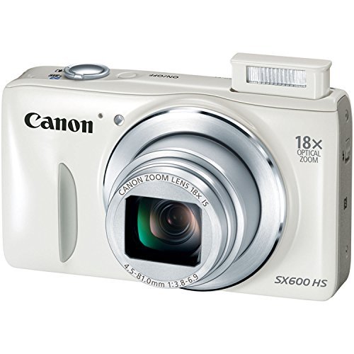 Canon PowerShot SX600 HS 16MP Digital Camera (White)