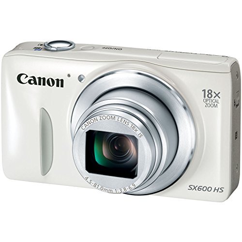 Canon PowerShot SX600 HS 16MP Digital Camera (White)