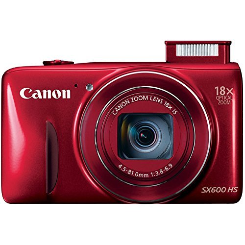 Canon PowerShot SX600 HS 16MP Digital Camera - Wi-Fi Enabled (Red)