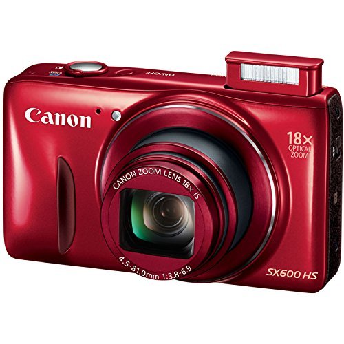 Canon PowerShot SX600 HS 16MP Digital Camera - Wi-Fi Enabled (Red)