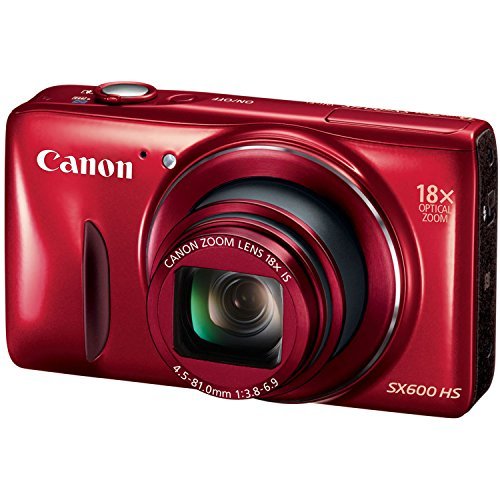 Canon PowerShot SX600 HS 16MP Digital Camera - Wi-Fi Enabled (Red)