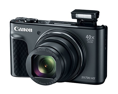 Canon PowerShot SX730 Digital Camera w/40x Optical Zoom & 3 Inch Tilt LCD - Wi-Fi, NFC, & Bluetooth Enabled (Black)