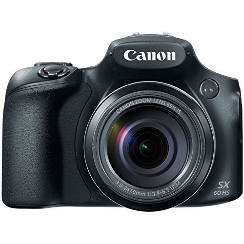 Canon Powershot SX60 16.1MP Digital Camera 65x Optical Zoom Lens 3-inch LCD Tilt Screen (Black)