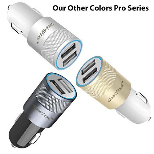 Car Charger, WirelessFinest, Dual Port 3.1A USB Car Charger Adapter for Apple iPhone 6/6 Plus/5s/5c/5/4s/4, Apple iPad 4/3/2/Mini/Air/2, Apple iPod, Samsung Galaxy S6/S5/S4/S3/Tab 4, Motorola, HTC Phone and other USB powered devices (Black)