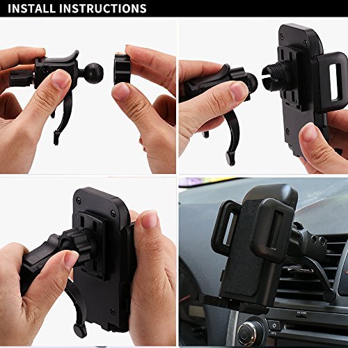 Car mount,Sgrice Air Vent Car Phone Mount Holder Cradle for iPhone 7/7 Plus/ 6s Plus/6s, Samsung Galaxy S8/S7 Edge and Other Cell Phone Smartphone