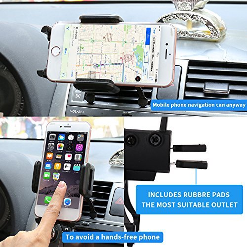 Car mount,Sgrice Air Vent Car Phone Mount Holder Cradle for iPhone 7/7 Plus/ 6s Plus/6s, Samsung Galaxy S8/S7 Edge and Other Cell Phone Smartphone